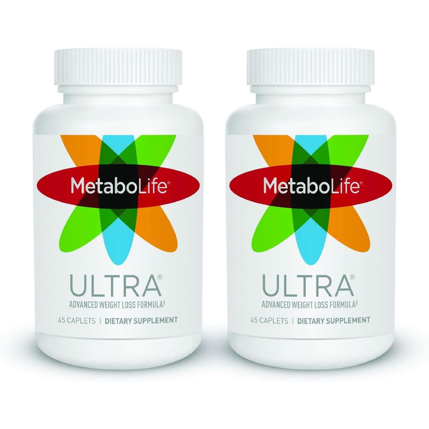 MetaboLife Ultra - Dietary Supplement - Hunger Supplement for Women Men - 800 mg, 45 Caplets 2 Pack