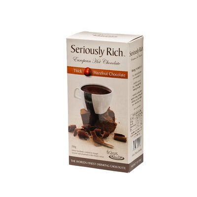 Fraus Seriously Rich Hazelnut Hot Chocolate Powder - Creamy Cocoa Blend with Hazelnut Flavor for Homemade Hot Chocolate, Desserts Baking - Rich and Indulgent Beverage Mix - 250g