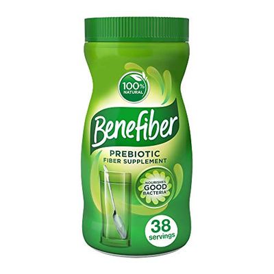 Benefiber Daily Prebiotic Dietary Fiber Supplement Powder for Digestive Health, 100 Natural, Clear and Taste-Free, 38 servings 5.4 ounces