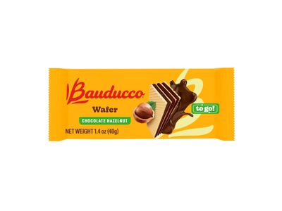 Bauducco Chocolate Hazelnut Wafers Single Serve, 14.12 oz Pack of 10 - Crispy Wafer Cookies With 3 Delicious, Indulgent Decadent Layers of Flavored Cream -Snack or Dessert- Individually Wrapped
