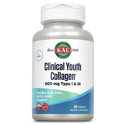 KAL Clinical Youth Collagen Healthy Skin, Hair, Nail and Joint Support Hydrolyzed Marine Collagen 60ct, 30 Serv.