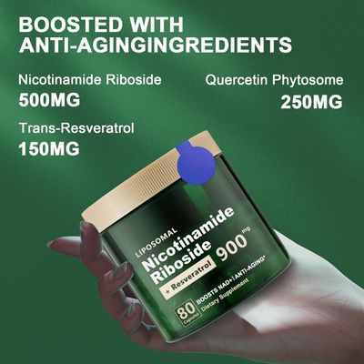 XSCQ NAD Supplement Nicotinamide Riboside, 900mg NAD Supplement for Energy NMN Alternative, Focus - 80 Capsules