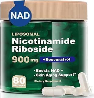 XSCQ NAD Supplement Nicotinamide Riboside, 900mg NAD Supplement for Energy NMN Alternative, Focus - 80 Capsules