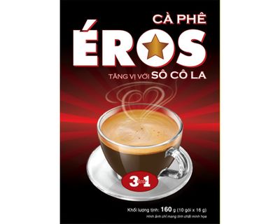 Vietnamcacao - Eros Instant Vietnamese Coffee with Chocolate, 10 sachets 0.56 oz