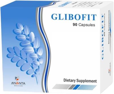Glibofit Plant-Based Metabolism Support Supplement, Supply for Healthy Carbohydrate Lipid Metabolism, 90 Vegan Capsules