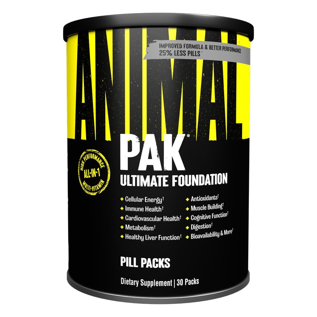 Animal Pak - Convenient Multivitamin for Men Women Daily All-in-One Vitamin Supplement Pack - Zinc, Vitamins C, B, D, Amino Acids, and Immune Support - Sports Nutrition Performance - 30 Count