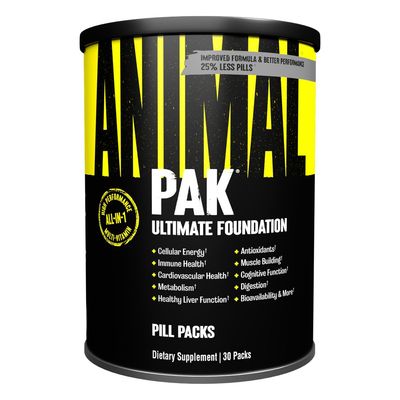 Animal Pak - Convenient Multivitamin for Men Women Daily All-in-One Vitamin Supplement Pack - Zinc, Vitamins C, B, D, Amino Acids, and Immune Support - Sports Nutrition Performance - 30 Count