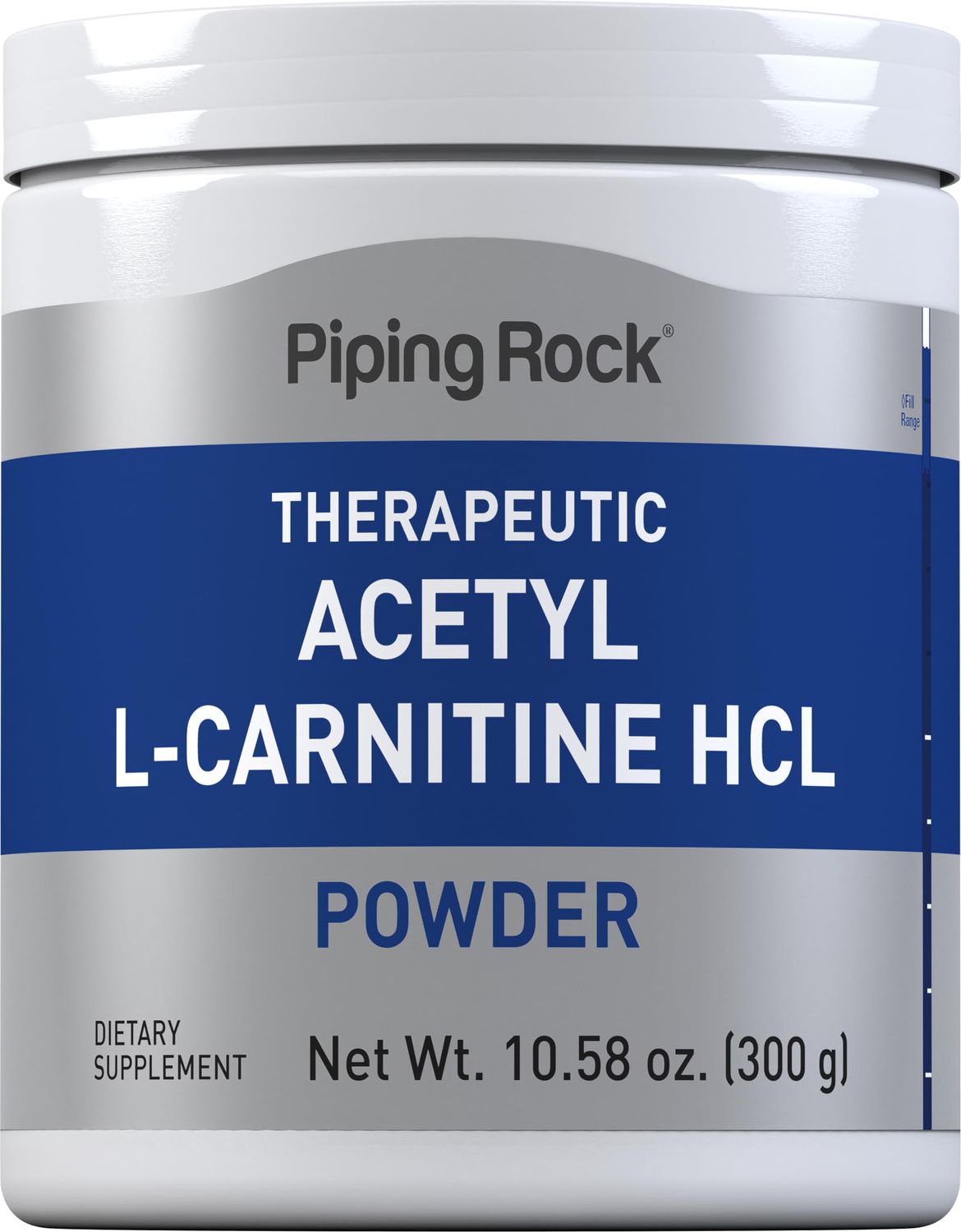 Piping Rock Acetyl L-Carnitine HCL Powder 100mg Non-GMO, Gluten Free Supplement