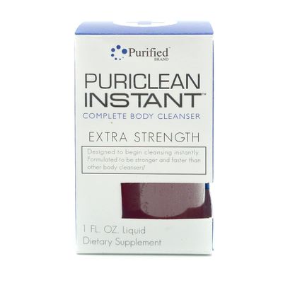 Wellgenix Puriclean Instant Complete Body Cleanser, 1 Fl Oz Fruit Punch, Premium Extra Strength Herbal Cleanse Detox Drink, One Hour Detox Support Supplement