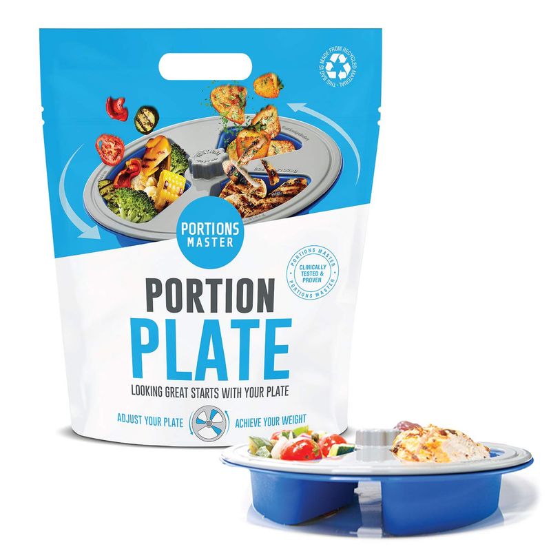 Portions Master All in One Plate Diet Weight Loss Aid Food Management Servings Control All in One