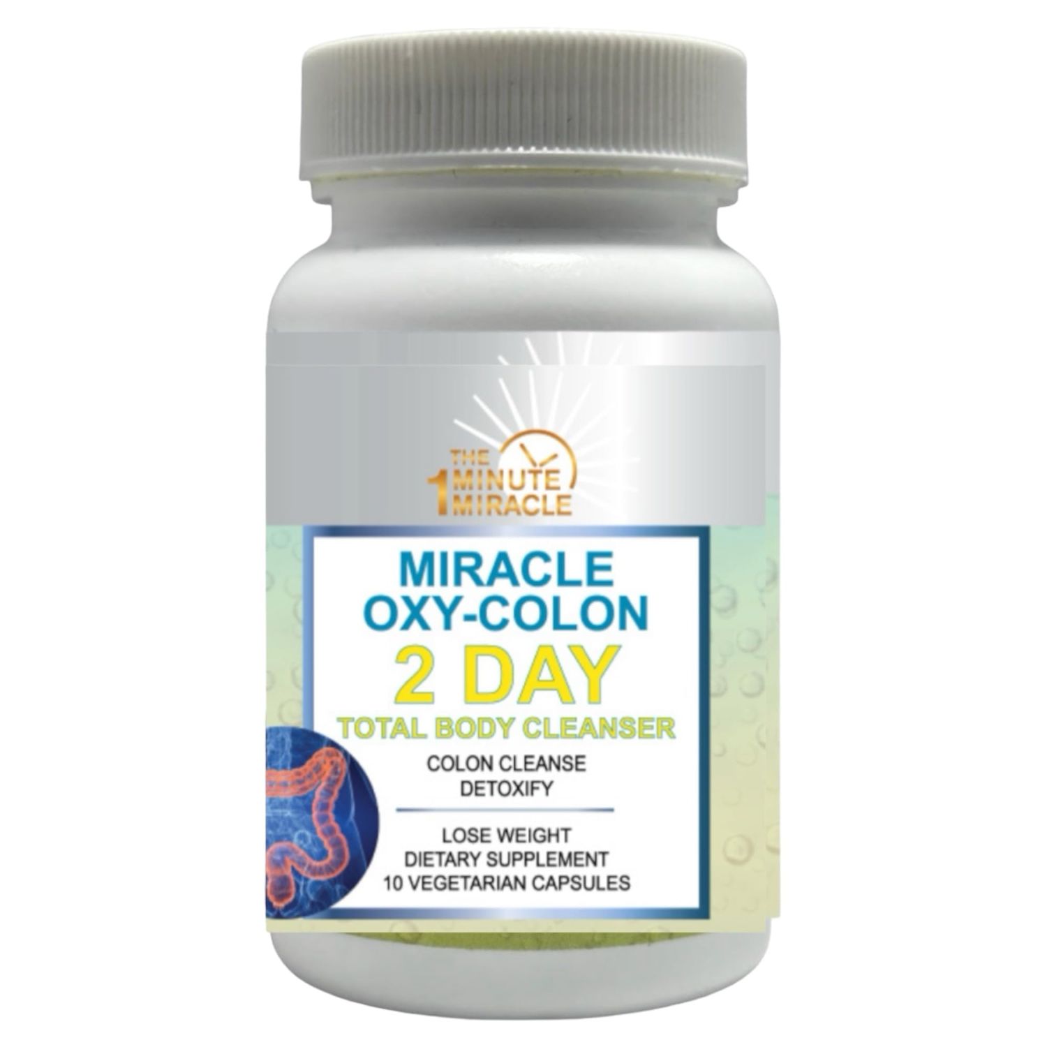 The One Minute Miracle - Miracle Oxy-Colon Cleanse - Colon Cleanser for 2 Day Cleanser