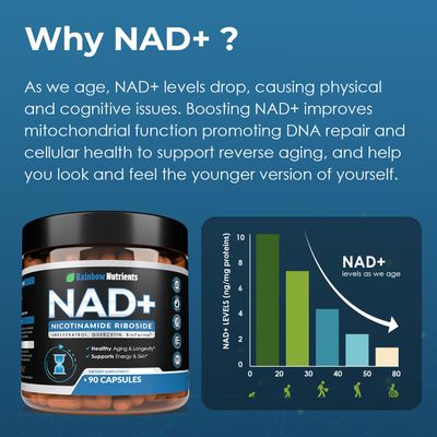 13,510mg NAD Supplement- Nicotinamide Riboside, Resveratrol, Quercetin BioPerine High Absorption- Liposomal NAD Booster for Anti-Aging, Cellular Energy, Skin- For Women Men- 90 V Capsules