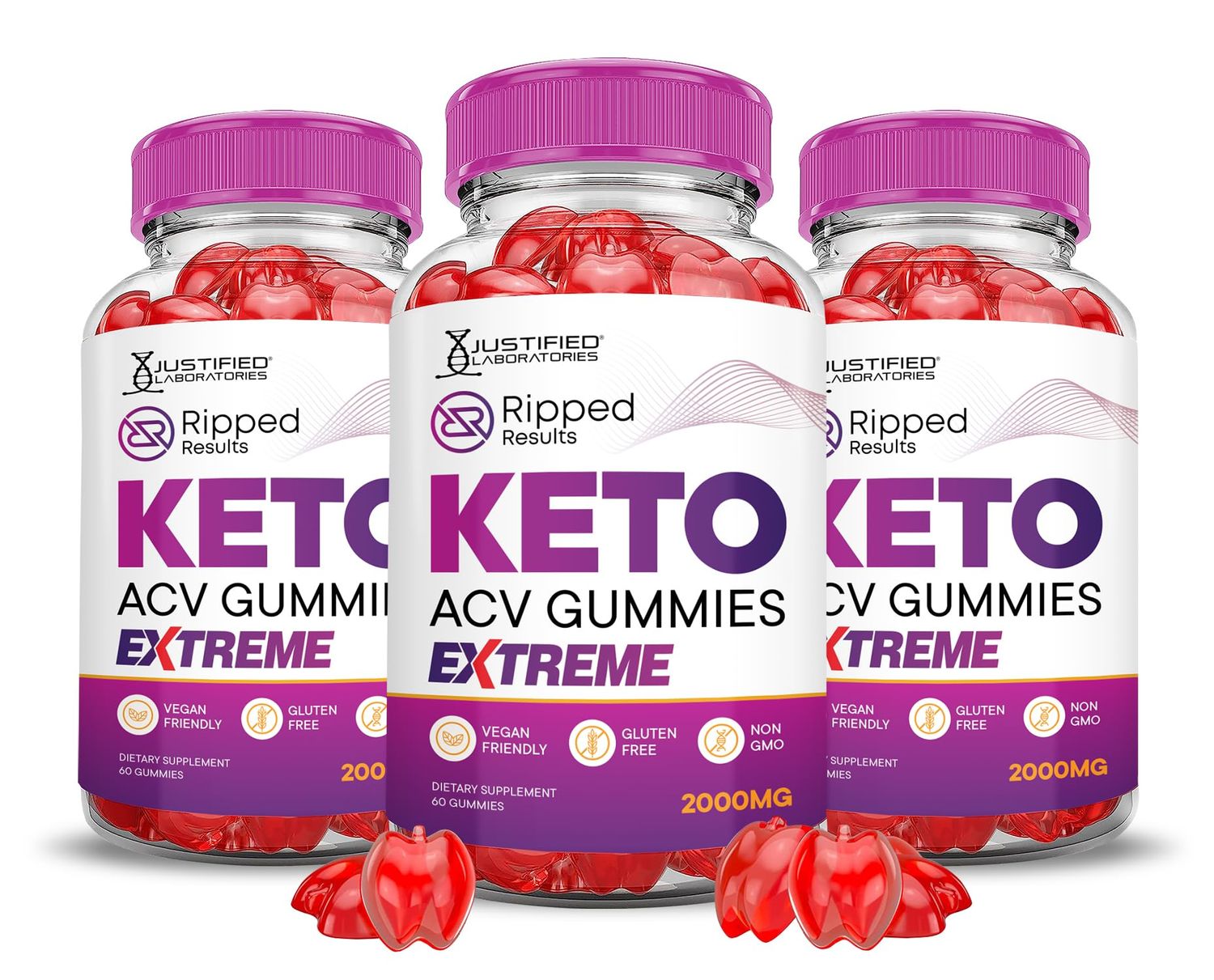 3 Pack Ripped Results Keto ACV Gummies Extreme 2000MG Ripped Results Keto Gummies Apple Cider Vinegar Formulated with Pomegranate Beet Juice Powder B12 Vegan Non GMO 180 Gummys