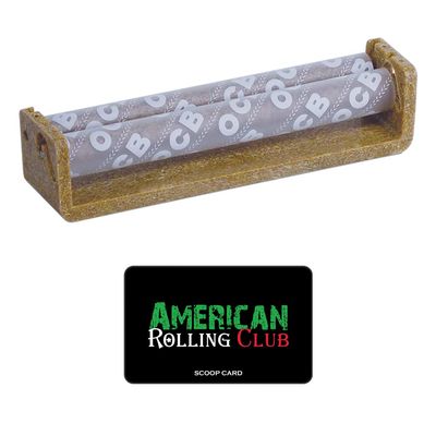 OCB 110mm King Size Slim Plant Composite Cigarette Rolling Machine Includes American Rolling Club Scoop Card