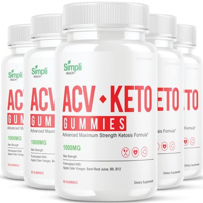 IDEAL PERFORMANCE 5 Pack Simpli ACV Ketos Gummies Simpli Health Gummies 300 Gummies