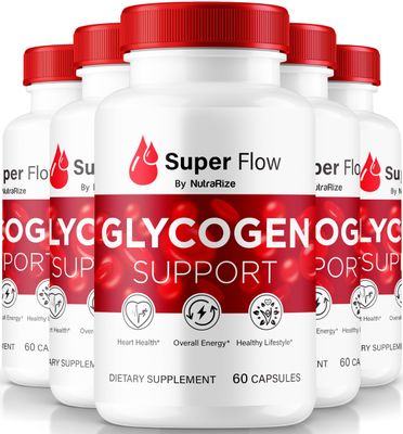 5 Pack Super Flow Glycogen, SuperFlow Glycogen Support Capsules, Super Flow Glyco Optimizer, Official SuperFlow Glyco Optimiser Caps, Super Flow Detox Cleanse, Super Flow Glycol 300 Capsules