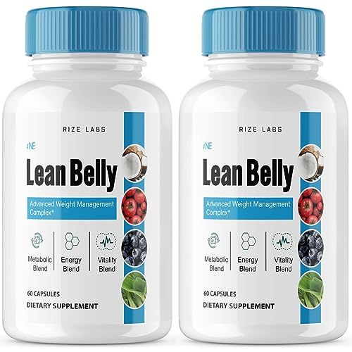 rize labs Pack of 2 Lean Belly Juice Powder Capsules, Juice Formula Pills for Advanced Weight Loss, Superfood Supplement to Cleanse and Detox, Reviews 120 Capsules