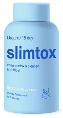 Slimtox Organic 15 Day Colon Cleanse Detox for Flat Stomach Less Bloat LBS wProbiotics - Constipation Relief - Flushes Toxins, Boosts Energy