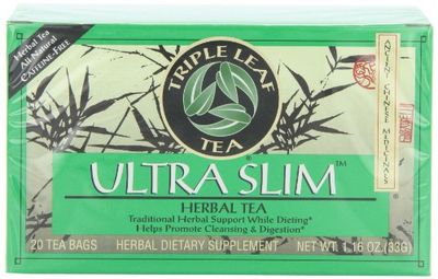 Triple Leaf Tea, Ultra Slim, 20 Tea Bags Pack of 6