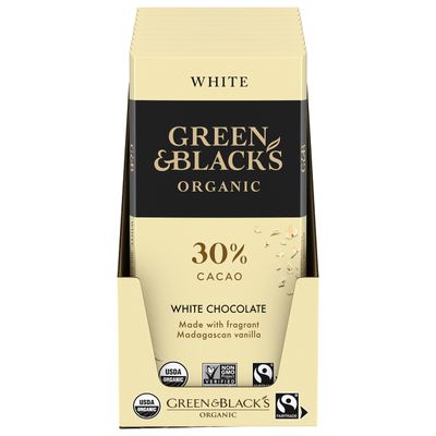 Green Blacks Organic White Chocolate Bar, 30 Cacao, 10 - 3.17 oz Bars