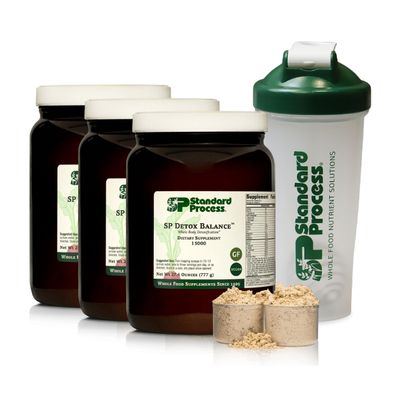 Standard Process SP Detox Balance - Whole-Food Detox Cleanse with Magnesium, Iron, Creatine, Milk Thistle, Protein, Calcium, Potassium, Choline, Arginine - Vegan, Gluten Free - 28-Day Program Kit