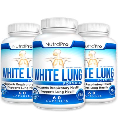 NutraPro White Lung Lung Cleanse Detox.Support Lung Health. Supports Respiratory Health. 60 Capsule - Made in GMP Certified Facility.