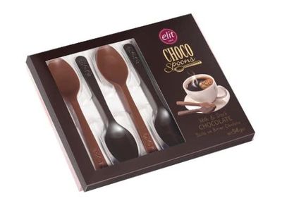 Elit Choco spoons Milk and Dark chocolate 6 spoons 2 PACKS