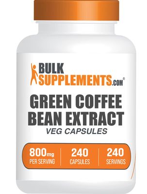 BulkSupplements.com Green Coffee Bean Extract Capsules - Green Coffee Bean Supplements, Green Coffee Bean Capsules - Green Coffee Bean 8000mg, Vegan - 1 Capsule per Serving, 240 Veg Capsules