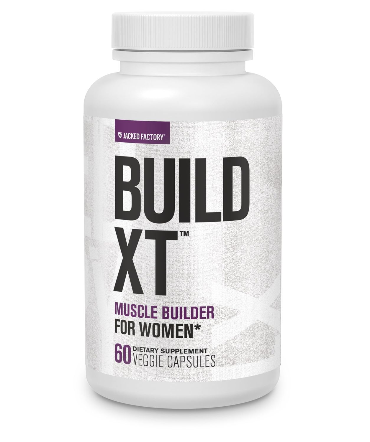 Jacked Factory Build-XT for Women - Muscle Builder for Women with VitaCherry, ElevATP, Senactiv to Increase Muscle Growth, Muscle Recovery, Boost Energy - 60 Count