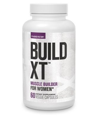 Jacked Factory Build-XT for Women - Muscle Builder for Women with VitaCherry, ElevATP, Senactiv to Increase Muscle Growth, Muscle Recovery, Boost Energy - 60 Count
