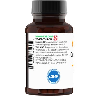 MONOHERB Green Coffee Extract 500 mg - 90 Vegetarian Capsules