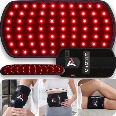 Red Light Therapy for Body, 3-in-1 LED Bead Red Light Therapy Belt with Timer Remote Control, 12.6 inch6.3 inch 660nm850nm Infrared Light Therapy for Body Pain Relief Wearable for Muscle Repair