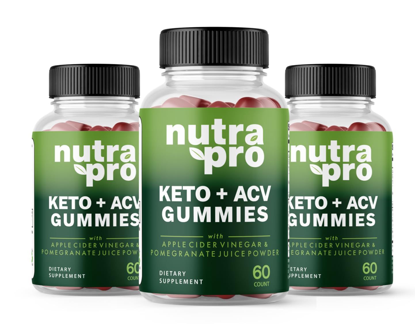 Zonata 3Pack Nutra Pro Keto Gummies, Nutra Pro Keto ACV Gummies, NutraPro Keto Apple Cider Vinegar Gummies, Premium Keto ACV Gummies, 180 Gummies