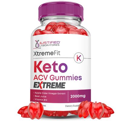 Xtreme Fit Keto ACV Gummies Extreme 2000MG XtremeFit Keto Gummies Apple Cider Vinegar Formulated with Pomegranate Beet Juice Powder B12 Vegan Non GMO 60 Gummys