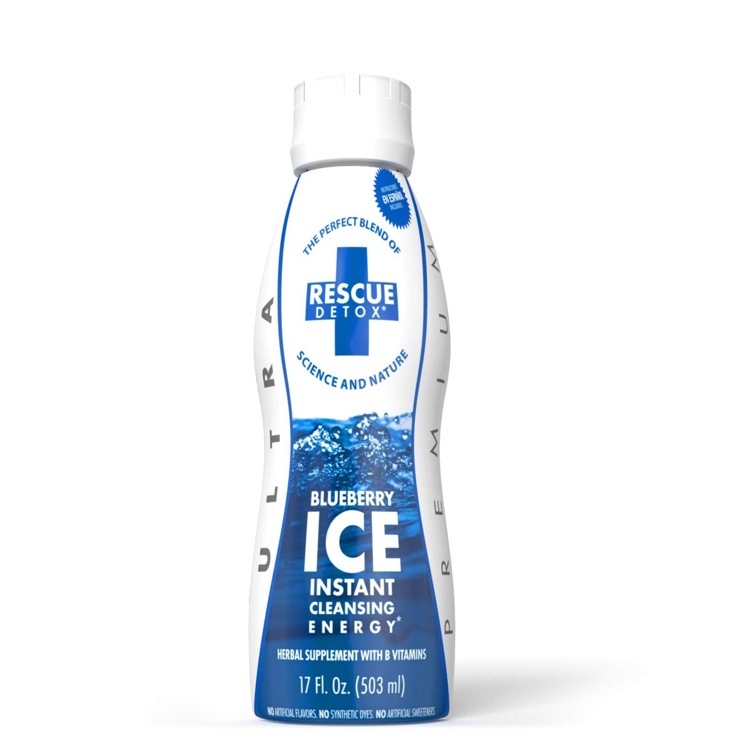 Rescue Detox ICE - Blueberry Flavor - 17oz Works in 90 Minutes up to 5 Hours