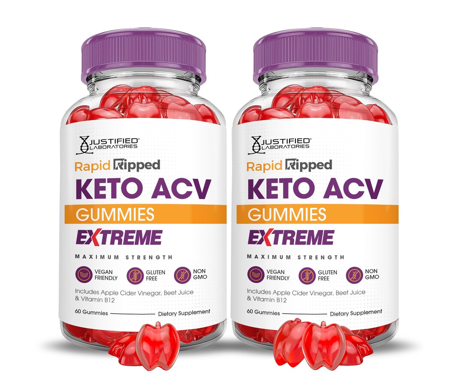 2 Pack Rapid Ripped Keto ACV Gummies Extreme 2000MG Rapidripped Keto Gummies Apple Cider Vinegar Formulated with Pomegranate Beet Juice Powder B12 Vegan Non GMO 120 Gummys