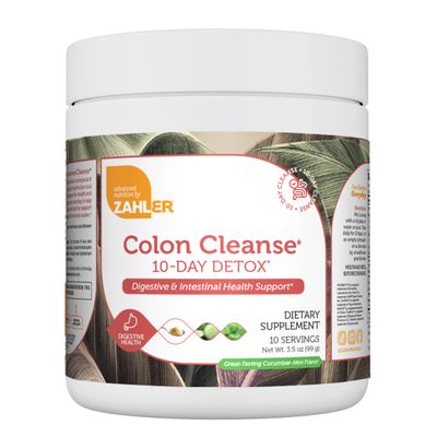 Zahler Colon Cleanse 10-Day Detox Cleanse - Cucumber Mint Flavor - Herbal Digestive Wellness - Colon Cleanser Detox for Bowel Movement, Body Detox, Digestion Aid for Women and Men - 3.5 oz Jar