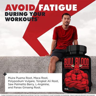 ONL Bull Blood Ultimate Natural Testosterone Booster for Men 2 Pack, Men s Best High Potency Endurance, Strength Test Booster, 2pack - 120 Capsules