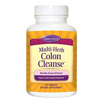 Natures Secret Multi-Herb Colon Cleanse Supports Digestive Health and Regularity, 275 Tablets