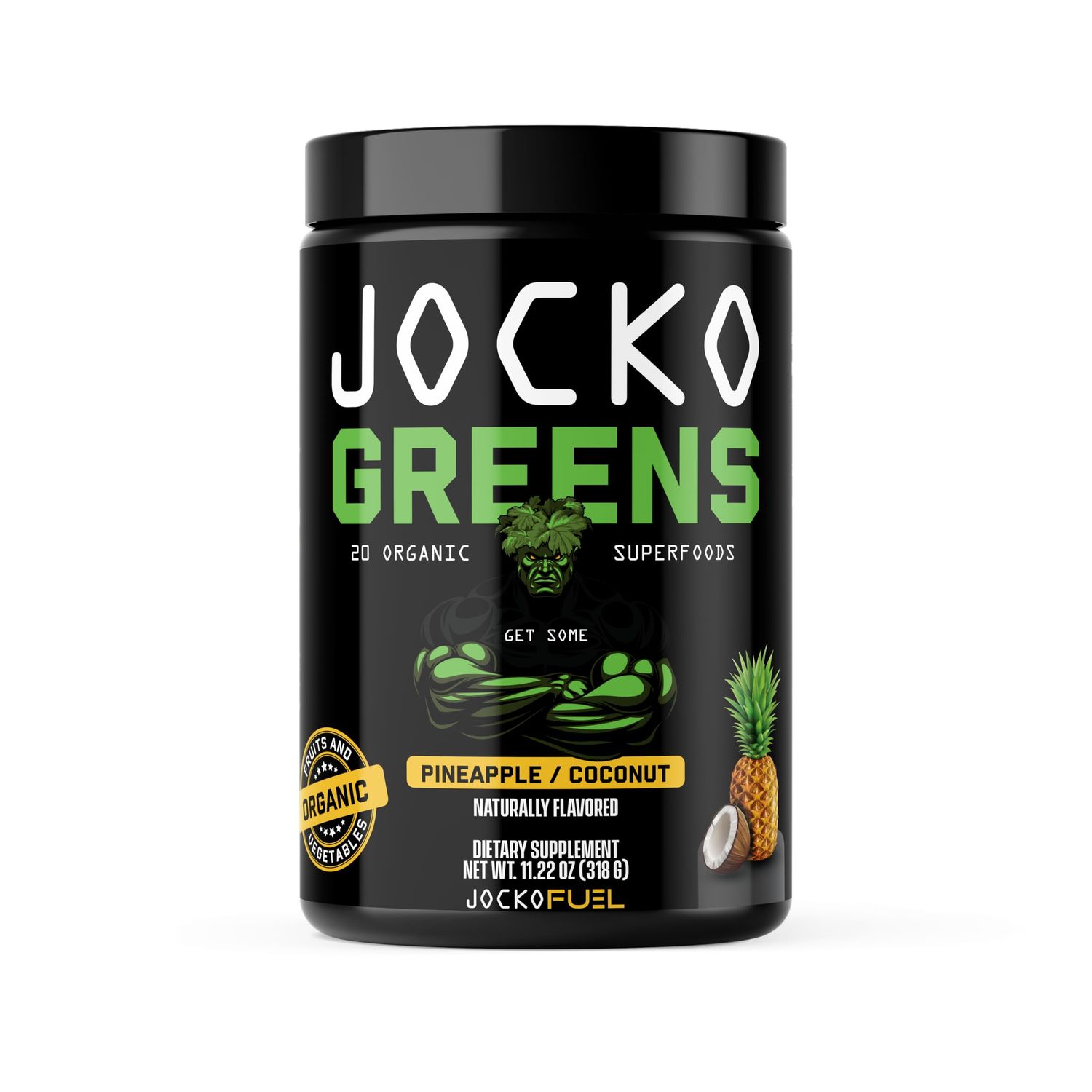 Jocko Fuel Daily Greens Powder - Premium Organic Greens Superfood Powder for Gut Health, Digestion, Bloating, Immune Support with Spirulina, Chlorella, Digestive Enzymes, Probiotics - 30 Servings