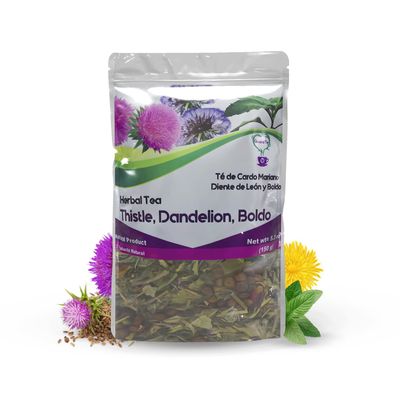 Cardo Mariano, Milk Thistle, Dandelion Root, Boldo Tea, Quiere Te 100 Natural, Blend Herbal Tea for Liver Detox Support, Cleanse and Digest, Non-GMO, Sugar Free, Caffeine-Free, Up to 100 Cups, 1 Bag