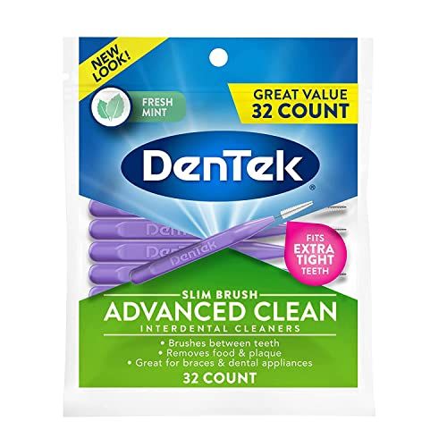 Dentek Slim Brush Advanced Clean Tight Teeth 32 Count Pack of 2