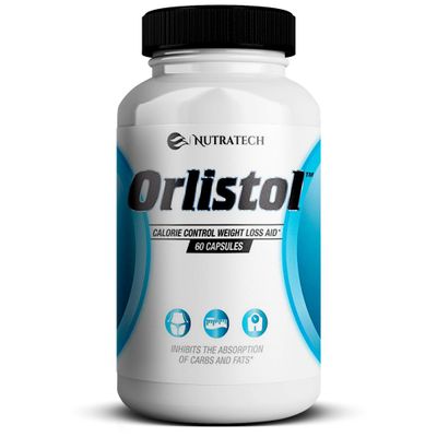 NUTRATECH Orlistol - Carb and Fat Blocker Weight Loss Aid and Diet Pill for Powerful Fat Burning and Appetite Suppression. Excellent for Keto Diet to Get Back into Ketosis Quickly. 60 Count.