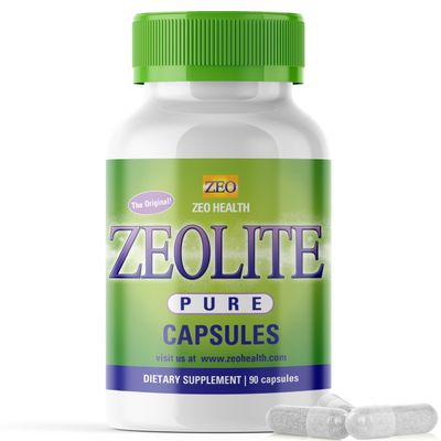 Zeolite Pure Capsules Zeolite Detox, Extra Strength Pure, Full Body Cleanse for Women, Men Activated Organic, Food Grade Clinoptilolite Powder 94, 90 Caps 81 Grams, 6 Wk to 3 Mo Supply