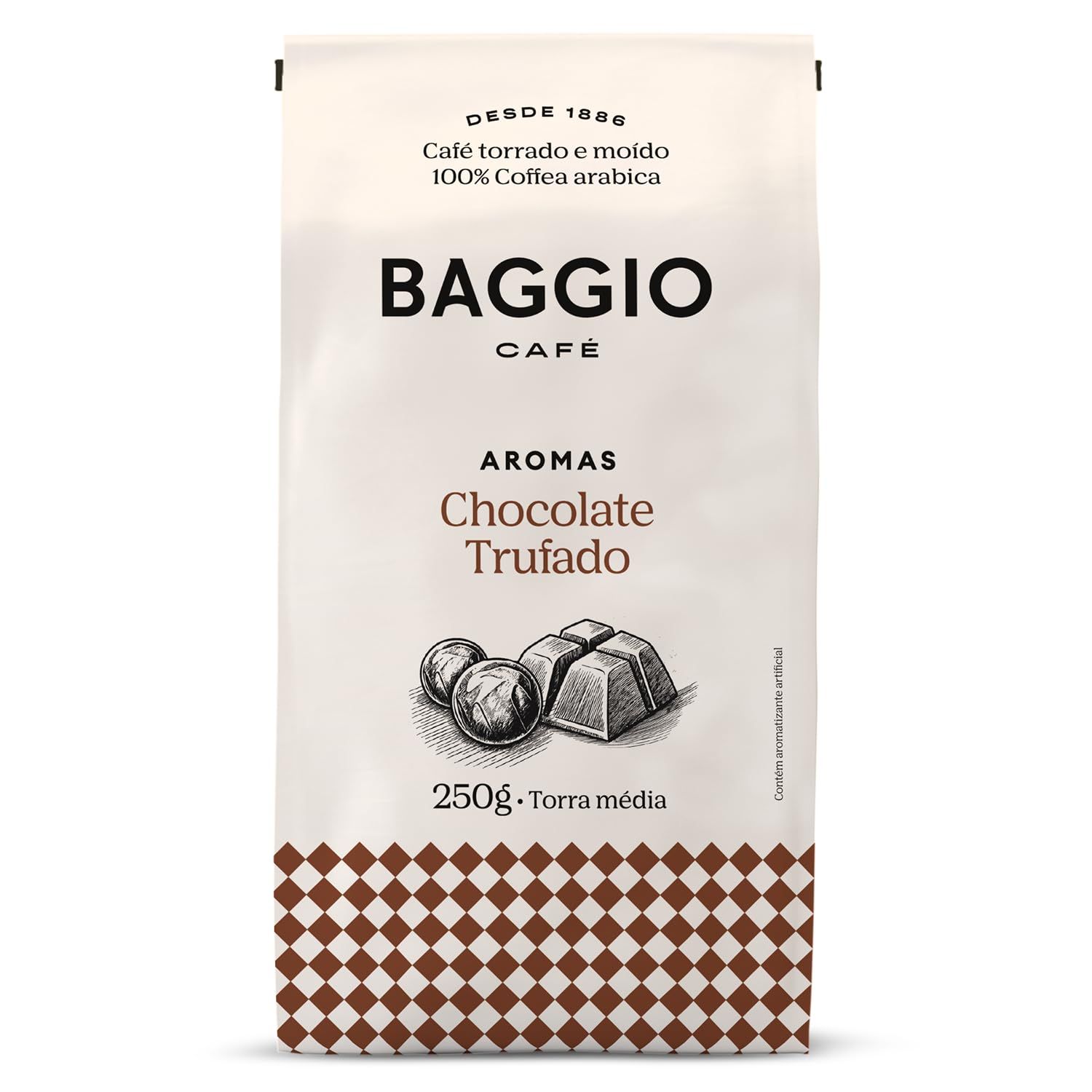 Baggio Caf Ground Gourmet Coffee Flavored Truffled Chocolate - Medium Roast 8.8 oz