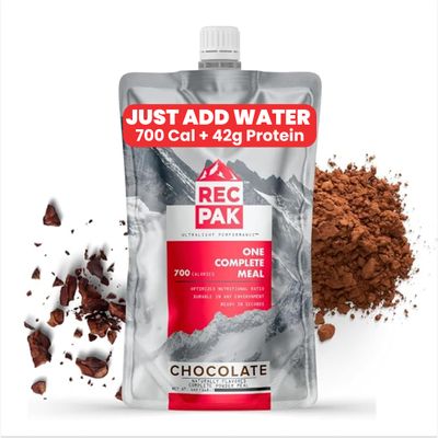 RecPak Performance Ultralight Instant Meals For Your Next Adventure 700 Cal 41g Protein I Chocolate 12-Pack