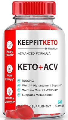 NutraRize KeepFitKeto KetoACV Gummies, Premium Apple Cider Vinegar, All Natural Keto Plus ACV Formula, Gomitas Reviews 60 Gummies
