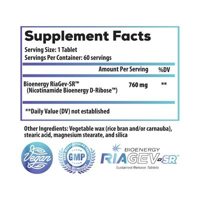 Ideal Infusion Sustained Release Supplement for NAD NR Biosynthesis, Cardiovascular Health Muscle Vitality: Boost ATP, NAD, Glutathione 60 Servings Vegan