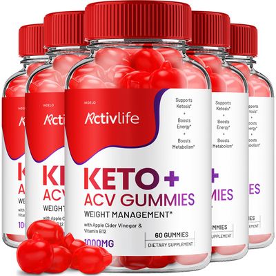 ActivLife Keto ACV Gummies - Active Life Keto Apple Cider Vinegar Gummies, ActivLife Keto ACV Weight Management Gummies ActiveLife Advanced 1000mg Formula 5 Pack - 300 Gummies