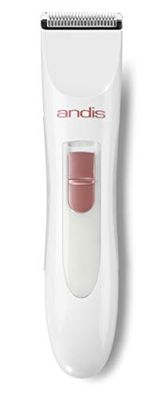 Andis 24630 Womens Personal Electric Trimmer - Detachable Stainless-Steel Blade - for Legs, Underarms Hair Removal - Rechargeable Cordless Slim Design - 6-Piece Kit, White